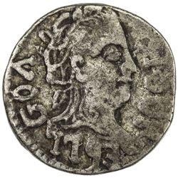 GOA: Maria I, 1786-1799, AR 1/2 pardao (2.66g), 1793. VF
