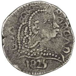 GOA: Joao VI, 1816-1826, AR pardao (5.44g), 1825. VF
