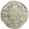Image 2 : GOA: Pedro V, 1853-1861, AR rupia, 1857. NGC EF45