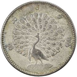 BURMA: Mindon, 1852-1878, AR kyat (rupee), CS1214 (1852). EF-AU