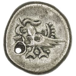 CAMBODIA: Ang Duong, 1840-1860, billon 1/4 tical (4 fuang) (5.76g), ND. F-VF