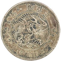 JAPAN: Meiji, 1867-1912, AR yen, year 11 (1878). EF