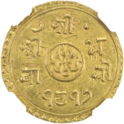 NEPAL: AV 1/2 mohar (2.77g), SE1817
