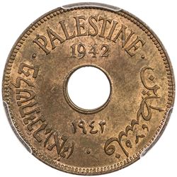 PALESTINE: 10 mils, 1942. PCGS MS64