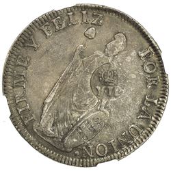 PHILIPPINES: Isabel II, 1833-1868, AR 8 reales, ND (1834-37). NGC EF40