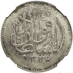 EGYPT: Fuad I, as Sultan, 1917-1922, AR 5 piastres, 1920/AH1338-H. NGC MS64