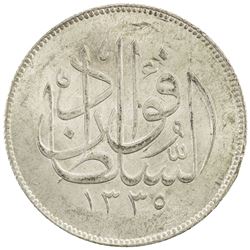 EGYPT: Fuad I, as Sultan, 1917-1922, AR 10 piastres, 1920/AH1338-H. AU