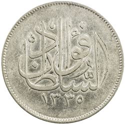 EGYPT: Fuad I, as Sultan, 1917-1922, AR 10 qirsh, 1920/AH1338-H. EF