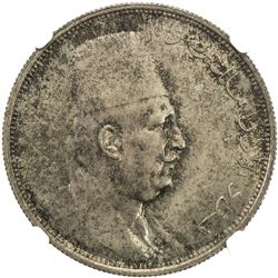 EGYPT: Fuad I, 1922-1936, AR 10 piastres, 1923/AH1341. NGC MS64