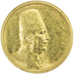 EGYPT: Fuad I, 1922-1936, AV 100 piastres, 1922/AH1340. AU