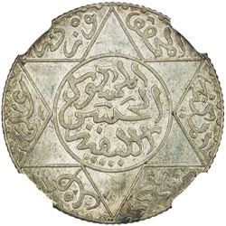 MOROCCO: al-Hasan I, 1873-1895, AR 2 1/2 dirhams, Paris, AH1299. NGC MS62