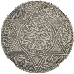 MOROCCO: al-Hasan I, 1873-1895, AR 2 1/2 dirhams, Paris, AH1299. NGC MS63