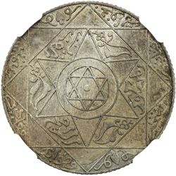 MOROCCO: 'Abd al-'Aziz, 1895-1907, AR 2 1/2 dirhams, Paris, AH1317. NGC MS63