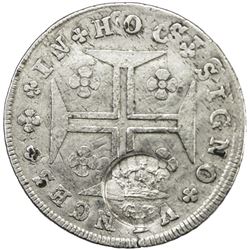 AZORES: Luis I, 1861-1889, AR 300 reis, ND (1887). EF