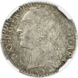 FRANCE: Louis XV, 1715-1774, AR 12 sols, Grenoble, 1760-Z. NGC MS62