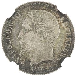 FRANCE: Napoleon III, 1852-1870, AR 50 centimes, Paris, 1860-A. NGC MS63