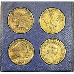 FRANCE: 4-medal set, 1931