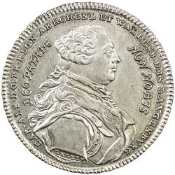 HOHENLOHE-WALDENBURG-SCHILLINGSFURST: Karl Albrecht, 1753-1793, AR 1/2 thaler, 1770. AU