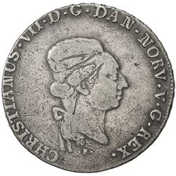 SCHLESWIG-HOLSTEIN: Christian VII, 1784-1808, AR 60 schilling, 1795. VF