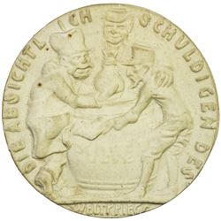 GERMANY: Wilhelm II, 1888-1918, porcelain medal, ND. EF