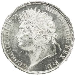 GREAT BRITAIN: George IV, 1820-1830, AR crown, 1821. NGC MS63