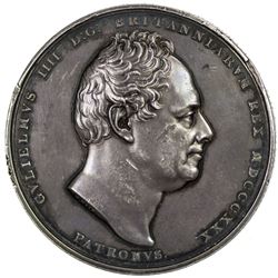 GREAT BRITAIN: William IV, 1830-1837, AR medal (90.95g), 1830. AU