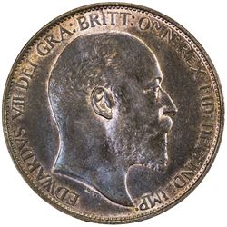 GREAT BRITAIN: Edward VII, 1901-1910, AE 1/2 penny, 1902. UNC