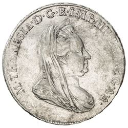 MILAN: Maria Theresa, 1740-1780, AR scudo (6 lire) (23.09g), 1780. AU
