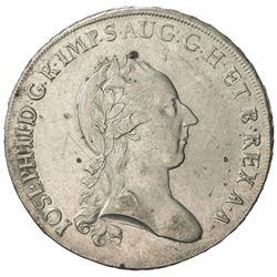 MILAN: Joseph II, 1780-1790, AR scudo (6 lire) (23.03g), 1781. EF-AU