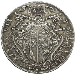 PAPAL STATES: Pius VII, 1800-1823, AR scudo (26.31g), Bologna, 1818-XVIII-B. VF