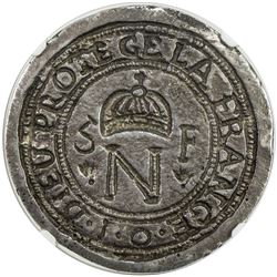 CATTARO: Napoleon I, 1805-1814, cast AR 5 francs, 1813. NGC AU58