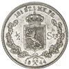 Image 2 : NORWAY: Carl XIV Johan, 1818-1844, AR 1/2 specie daler, 1844. EF