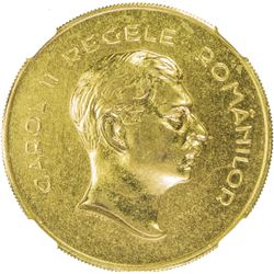 ROMANIA: Carol II, 1930-1940, 100 lei pattern, 1939. NGC MS63