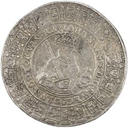 SWEDEN: Johan III, 1568-1592, AR 2 riksdaler (57.82g), ND. VF