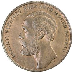 SWEDEN: Oscar II, 1872-1907, 2 ore, 1873. UNC