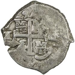 BOLIVIA: Carlos II, 1665-1700, AR 2 reales (16)76-P. VF