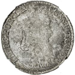 BOLIVIA: AR 4 soles, Potosi, 1830. NGC AU58