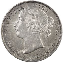 NEWFOUNDLAND: Victoria, 1837-1901, AR 20 cents, 1896. AU