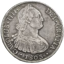CHILE: Carlos IV, 1788-1808, AR 8 reales, 1803-So. EF