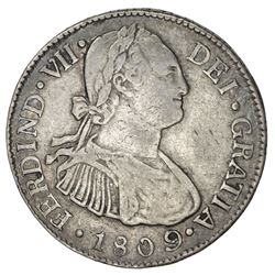 GUATEMALA: Fernando VII, 1808-1821, AR 2 reales, 1809-NG. VF