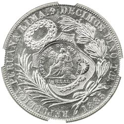 GUATEMALA: AR peso, 1894. NGC AU58