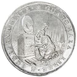 GUATEMALA: Republica, AR medal (41.37g), 1821. AU