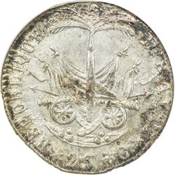 HAITI: Alexandre Petion, 1807-1818, AR 25 centimes, AN 14 (1817). ANACS MS63