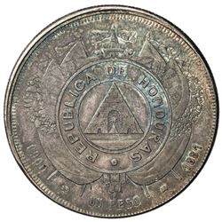 HONDURAS: AR peso, 1881. EF