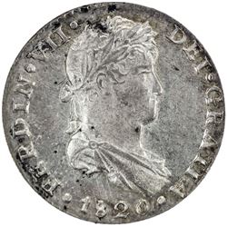 MEXICO: Fernando VII, 1808-1821, AR real, 1820-Mo. NGC MS63