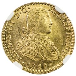 MEXICO: Fernando VII, 1808-1821, AV escudo, 1811/0-Mo. NGC MS64