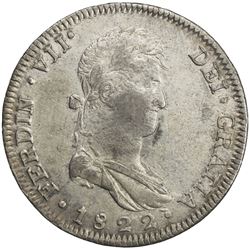 MEXICO: Fernando VII, 1808-1821, AR 8 reales, 1822-Ga. EF-AU
