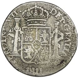 MEXICO: Fernando VII, 1808-1821, AR 8 reales (32.96g), 1811. VG-F
