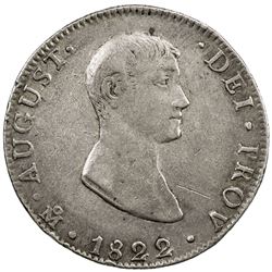 MEXICO: Augustin I Iturbide, 1822-1823, AR 8 reales (26.91g), 1822-Mo. EF