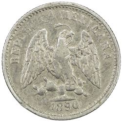 MEXICO: AR 5 centavos, 1890-Cn. F-VF